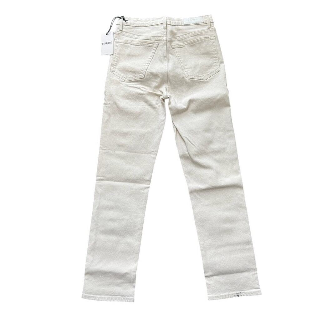 Re/Done 70s Straight Jeans Button Fly Off White Wash Size 28 - Picture 2 of 7